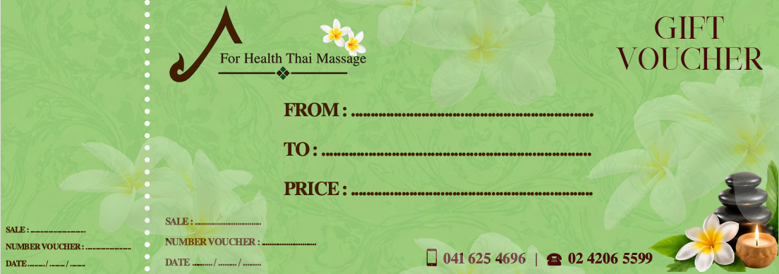 For Health Thai Massage Woonona Gift Voucher